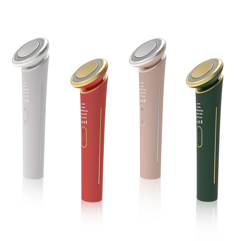 Red Blue Light EMS Microcurrent Heat Facial Beauty Device Eye Area Vibration Massage Cleansing Face Multifunctional导入仪