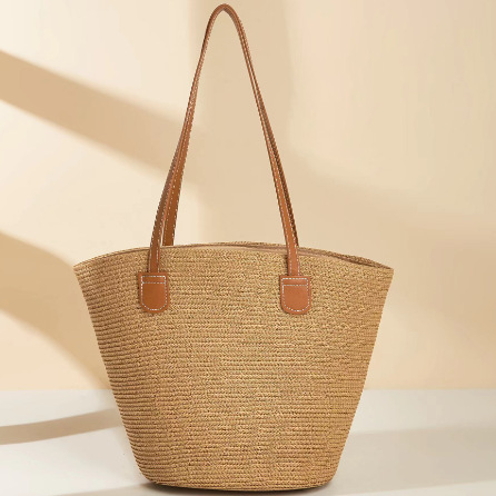 Handmade straw bag women 2025 new large capacity woven handbag shoulder bag underarm bag beach bag
