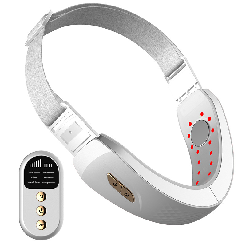 Red and Blue Light Beauty Instrument Vibration Facial Lifting V-Shape Device Microcurrent Slimming Face Device
