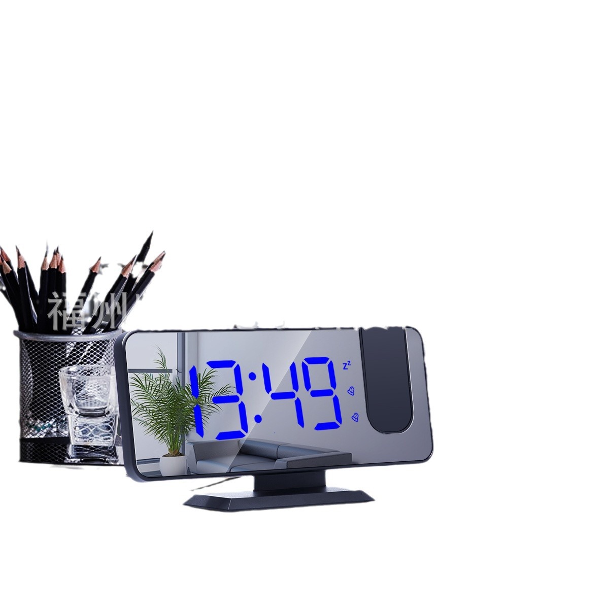 New Dual Alarm Projection Electronic Clock LED Mirror Mirror Large Screen Alarm Clock