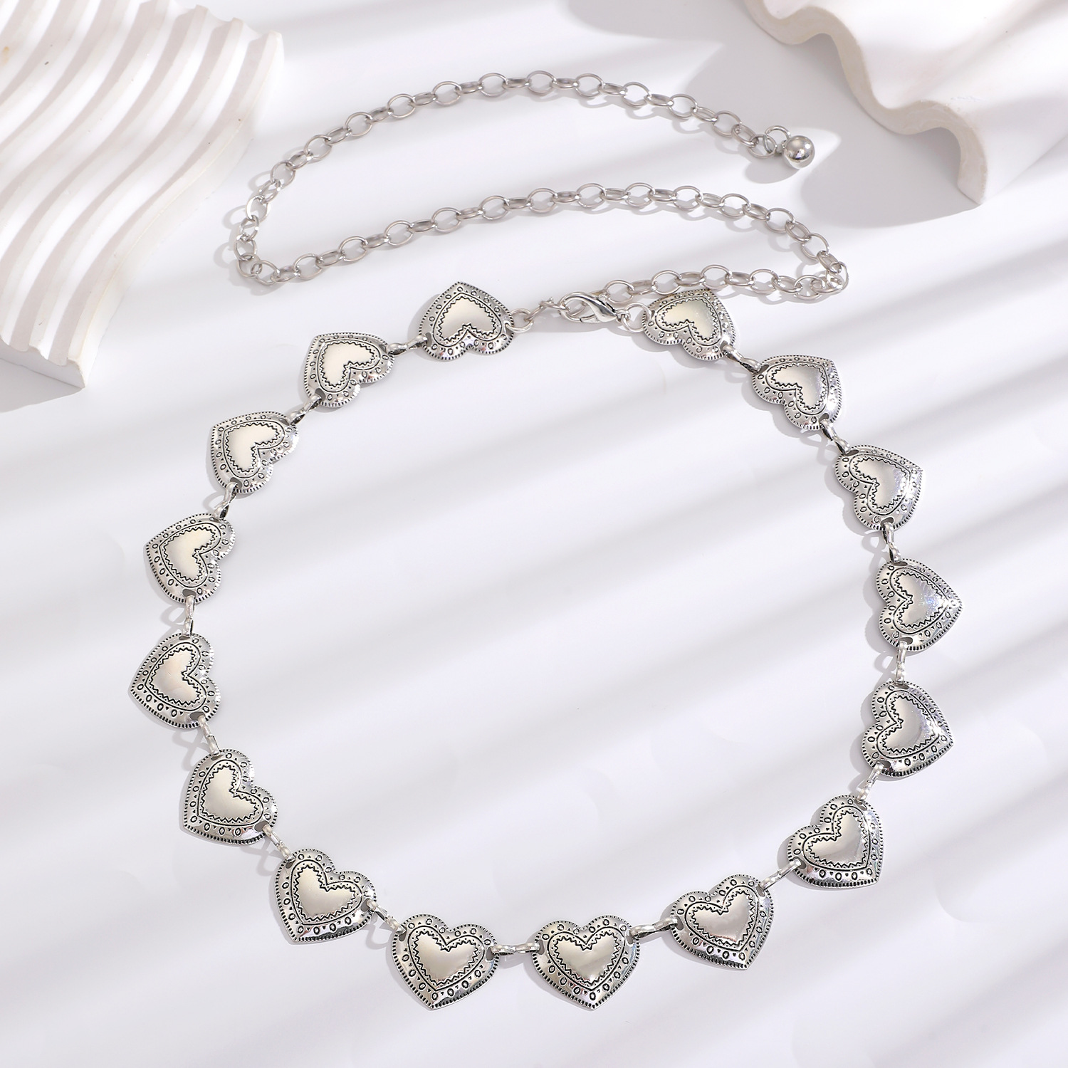 Waist Chain Women Decorative Thin Belt Simple with Dress Silver Ethnic Style Iron Chain Skirt Belt with Tassel