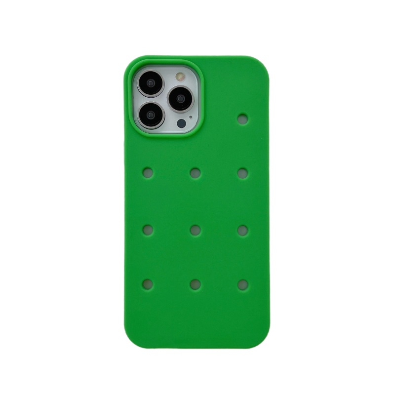 Japanese and Korean compatible iPhone 13/16 solid color hole 14pro phone case silicone 15 Apple 17 promax niche