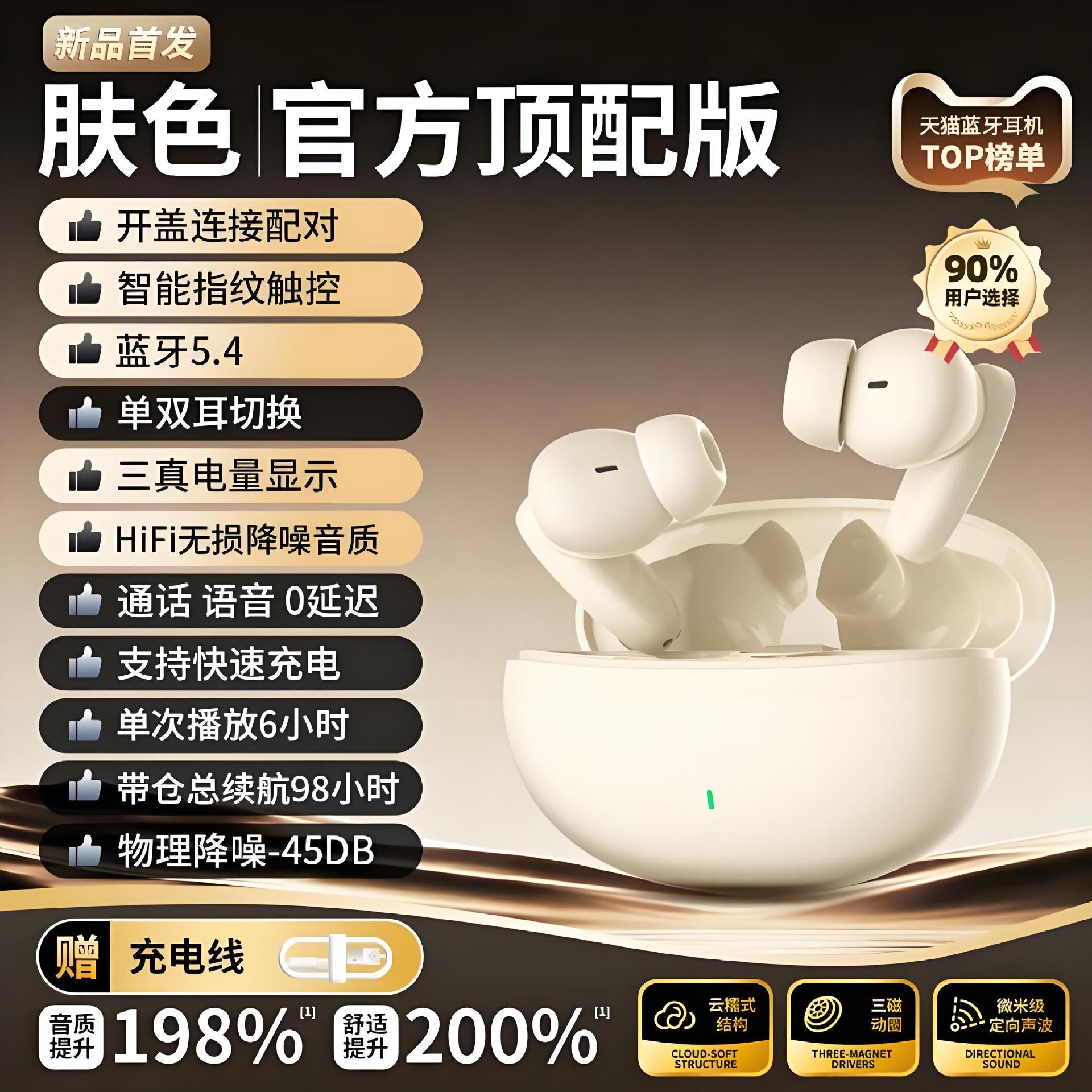 2026 New S90 Bluetooth Earphone Ultra-Long Battery Life In-Ear Sports Stereo Gaming Earphone Wireless Bluetooth