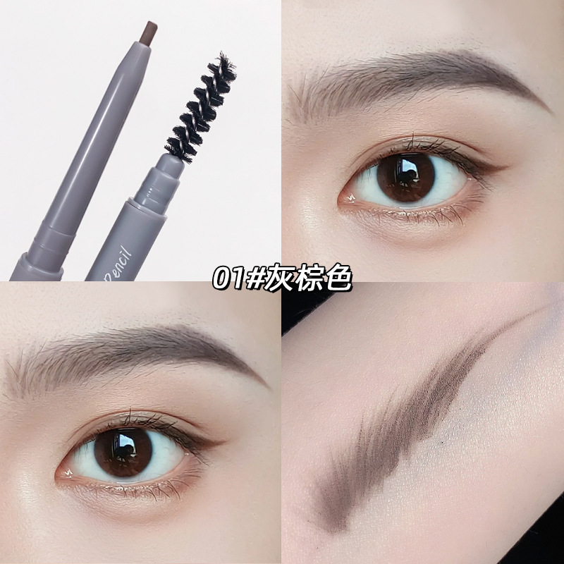Shake the sound explosions double eyebrow pencil waterproof sweat-proof non-faint makeup pen fine head cross-border makeup a generation of wholesale