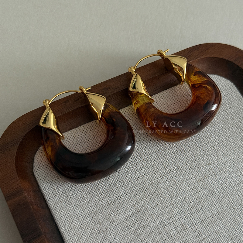 Small Fresh Semi-Circular Stud Earrings Candy Color Daily Commuter Earrings