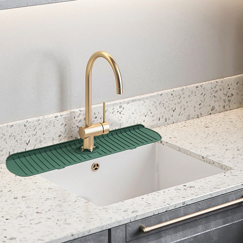 Silicone drain mat household washbasin kitchen faucet mat sink anti-splash silicone mat kitchen sink mat