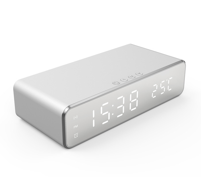 2024 LED Display Bright Surface Thermometer Wireless Charger Multifunctional Desktop Wireless Charger