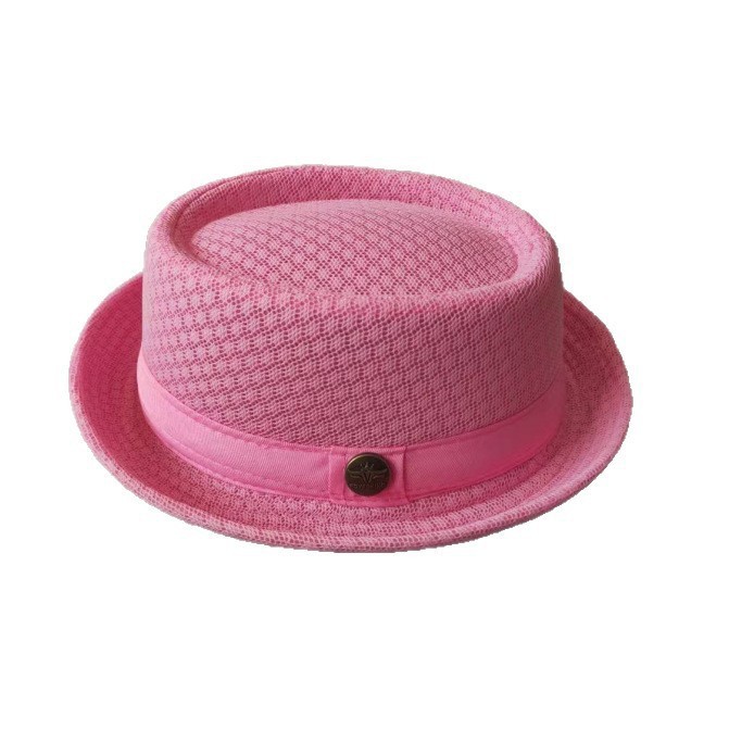 British Jazz Hat Breathable Mesh Flat Brim Fedora Foldable Sun Hat