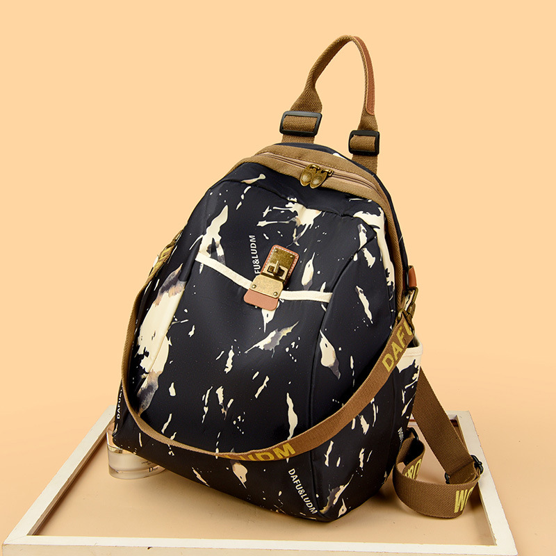 2025 New Women's Backpack Large Capacity Canvas Oxford Cloth Printed Travel Backpack