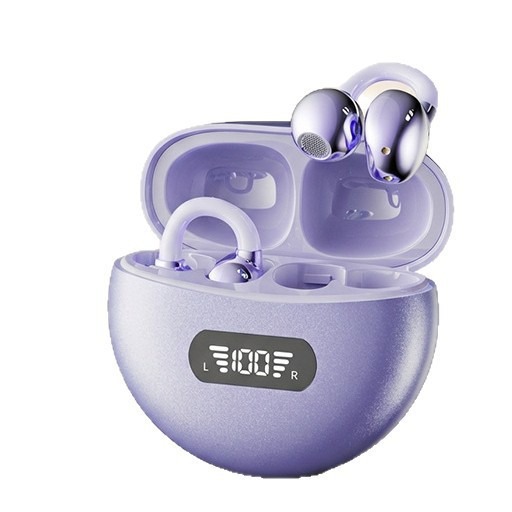 B50 Digital Display Clip-on Wireless Bluetooth Earbuds Open Ear High Sound Quality Bone Conduction Listen to Music Sports