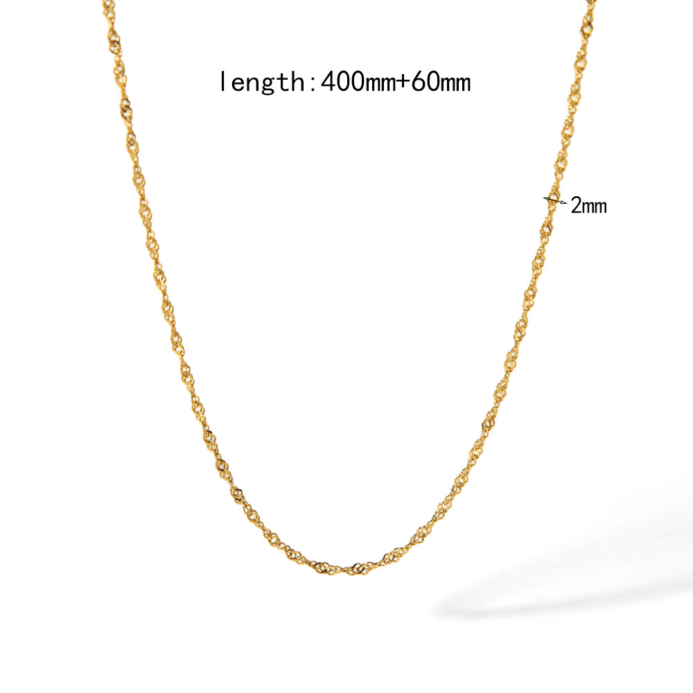 18K real gold electroplated necklace chain pendant hanging O-chain Figaro chain diy necklace jewelry accessories
