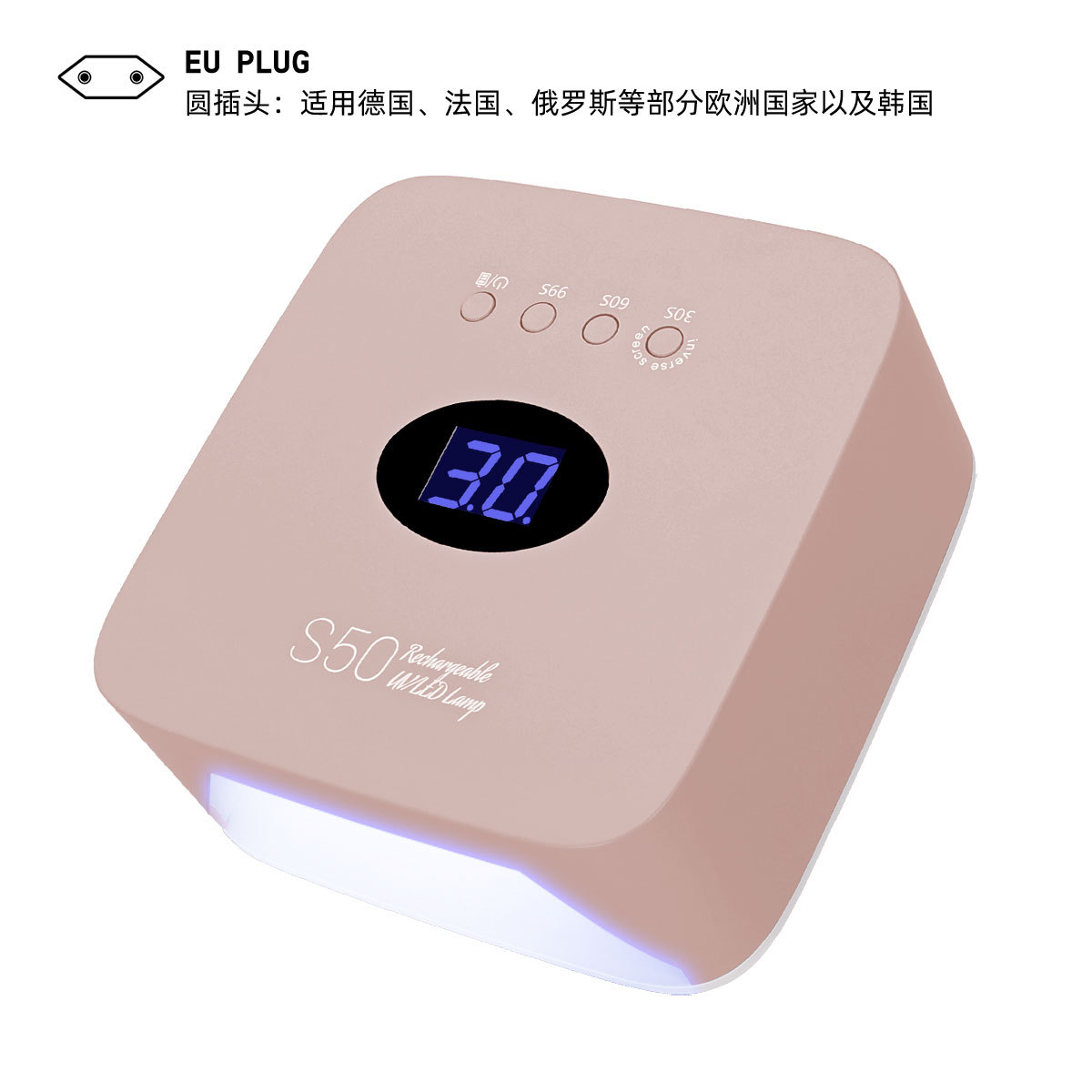 Large Capacity Rechargeable LED UV Lamp Portable Wireless Dual USB Fast Drying Smart Induction Nail Lamp