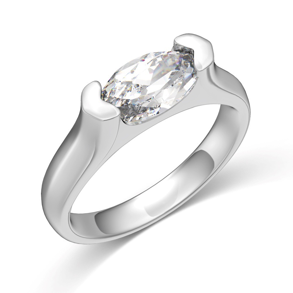 S925 sterling silver ring for women, white 5A zircon closed ring women's ring