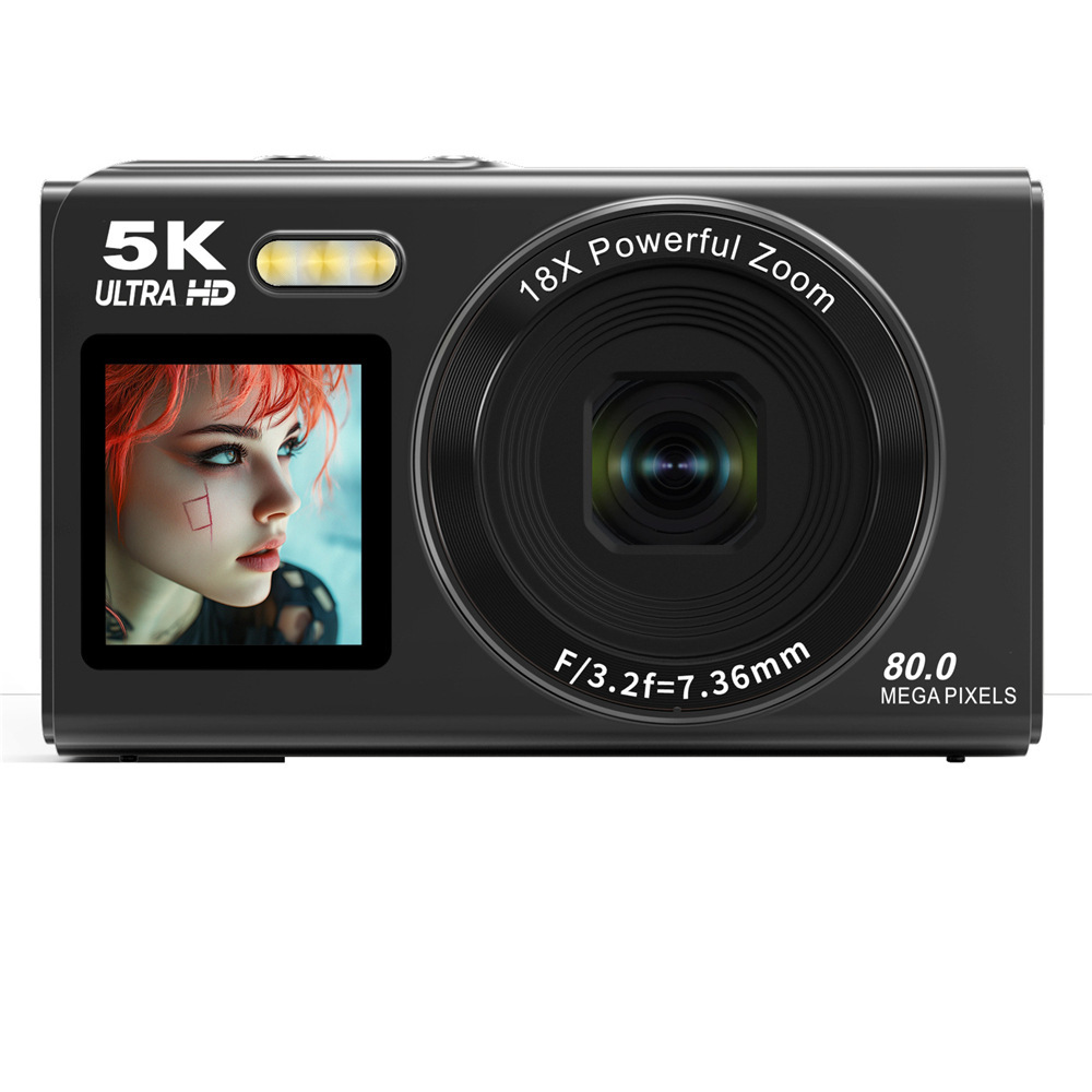 5K HD digital camera dual screen WiFi card camera recording portable campus vlog travel camera
