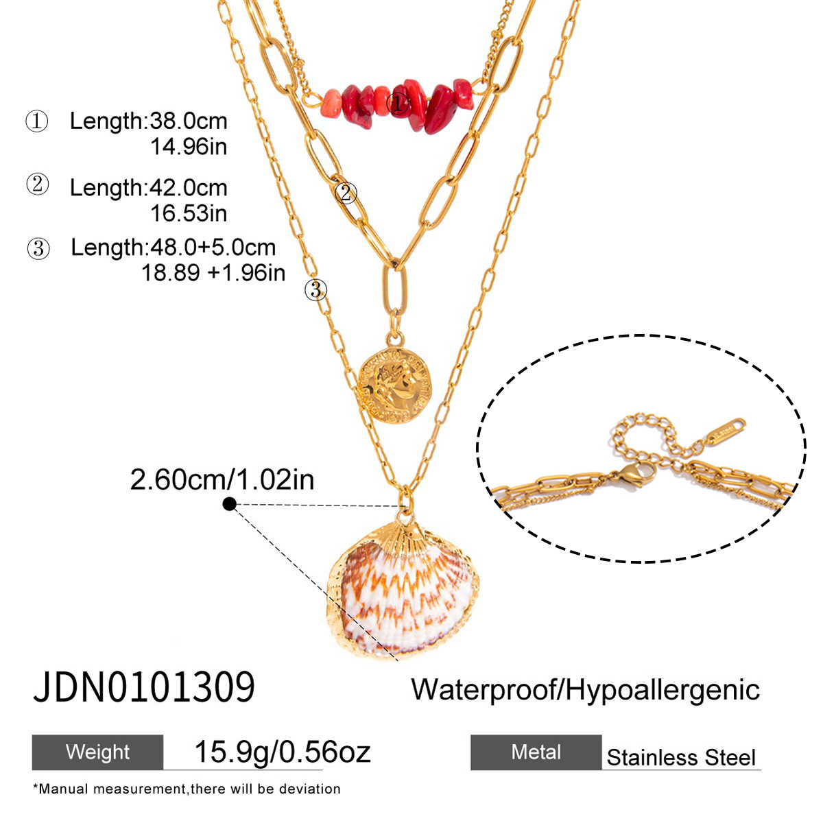 Jieding titanium steel pearl necklace niche collarbone chain accessories women stainless steel neck ornament