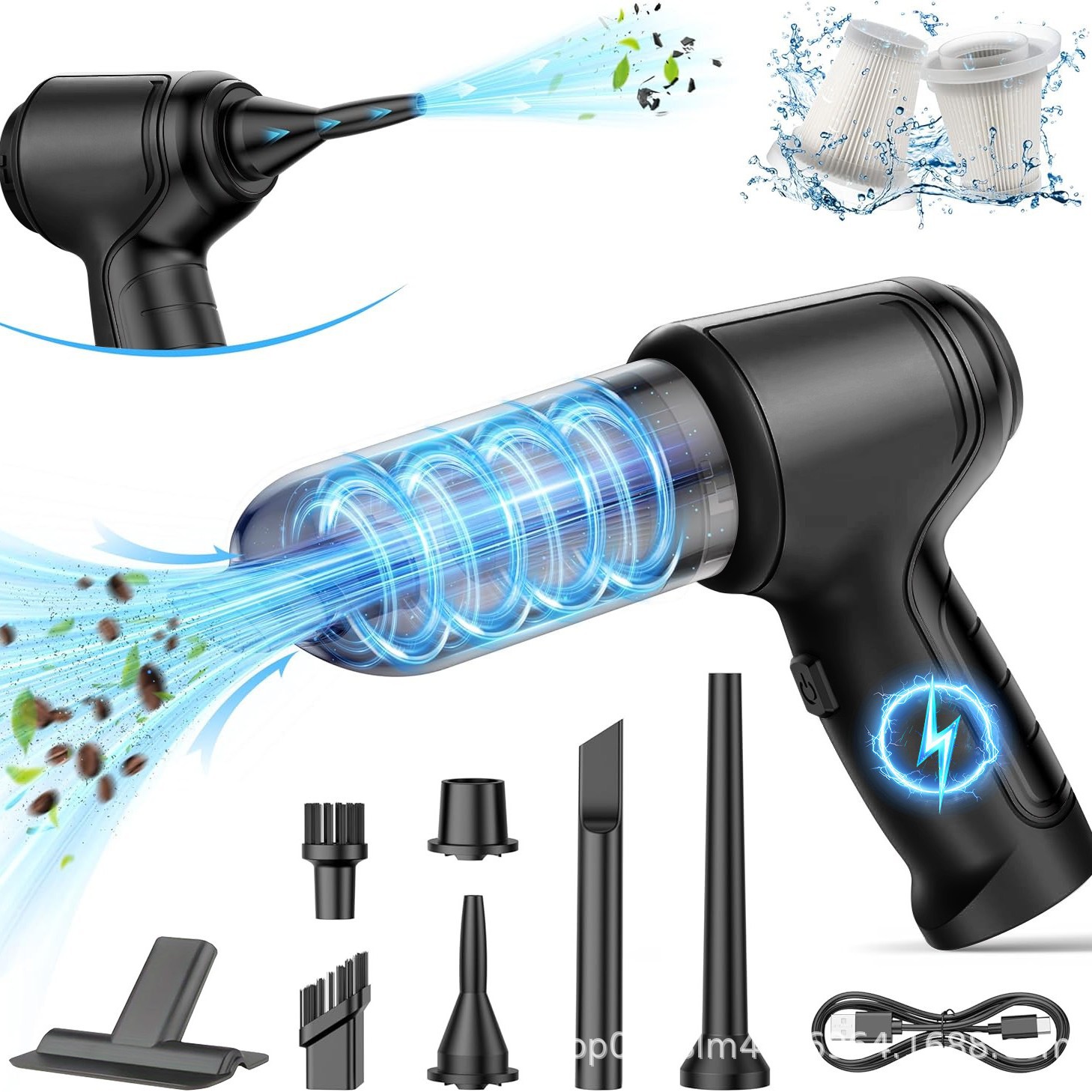 Wireless Vacuum Cleaner Car Brush Blower Car Home Dual Use Window Door Sofa Gap Portable Multifunctional