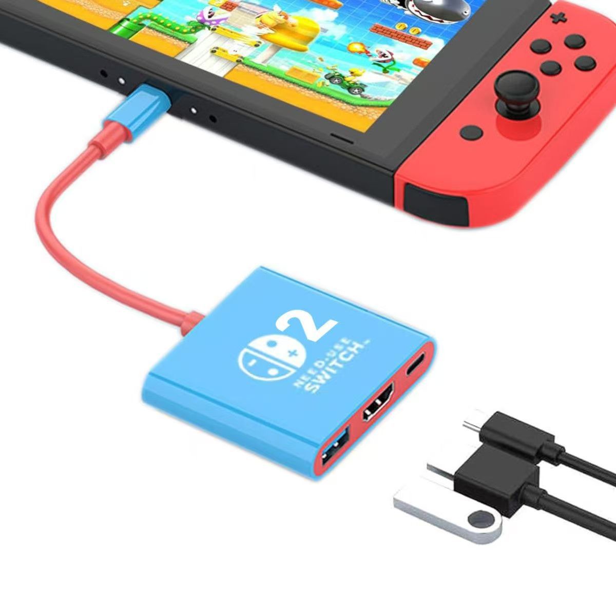 For Switch2 Game Console 3-in-1 Docking Station HDMI 4K60 Portable HD Converter PD 100W