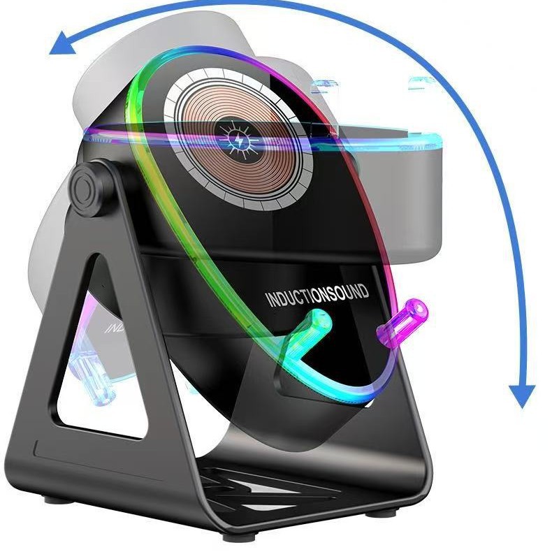 H68 Bluetooth Induction Phone Stand Speaker Charging Three-in-One with Fast Charging 2025 New Bluetooth Speaker