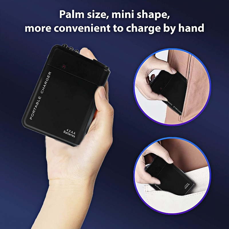 5号 dry battery box emergency charger outdoor phone portable emergency LED light charger