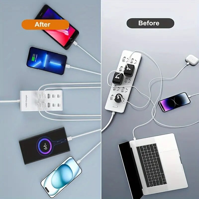 50W multi-port charger phone tablet earphone speaker USB multi-port socket charger