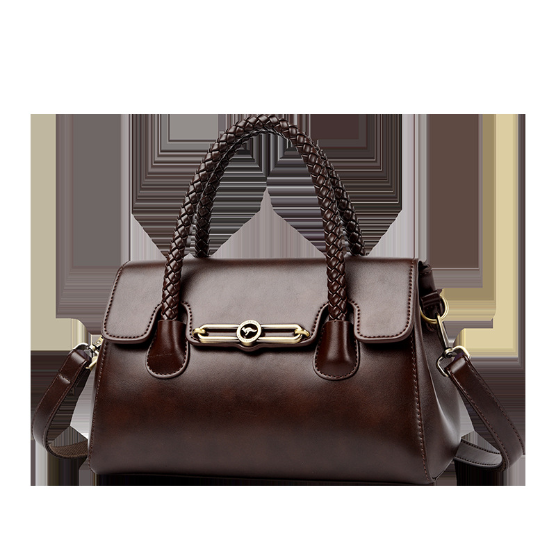 Counter Handbag 2025 New Large Capacity Shoulder Handbag Simple Women's Middle-aged Mother Bag