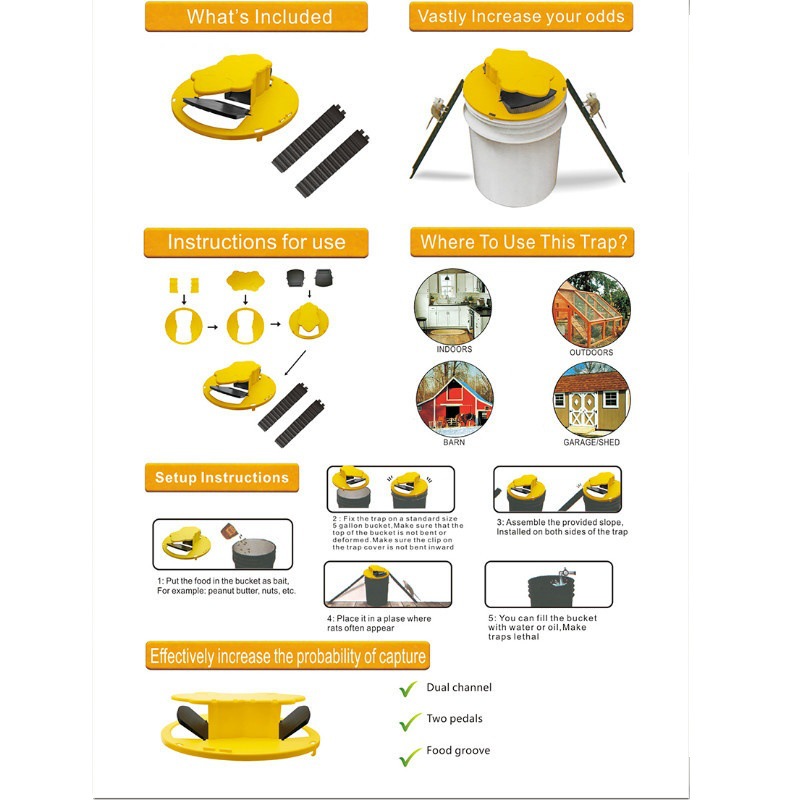 Flip Trap Mouse Trap Auto Reset Mouse Trap Indoor Outdoor Mouse Trap