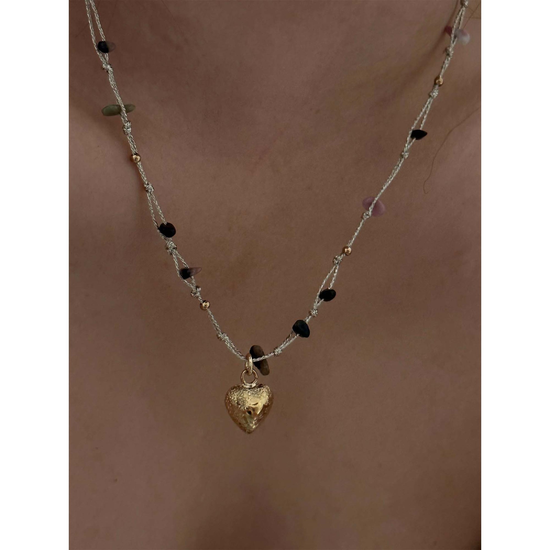 301 South France Handcraft Workshop Hand String Beaded Necklace 24 Early Autumn Heart Shape Necklace Women y6-11