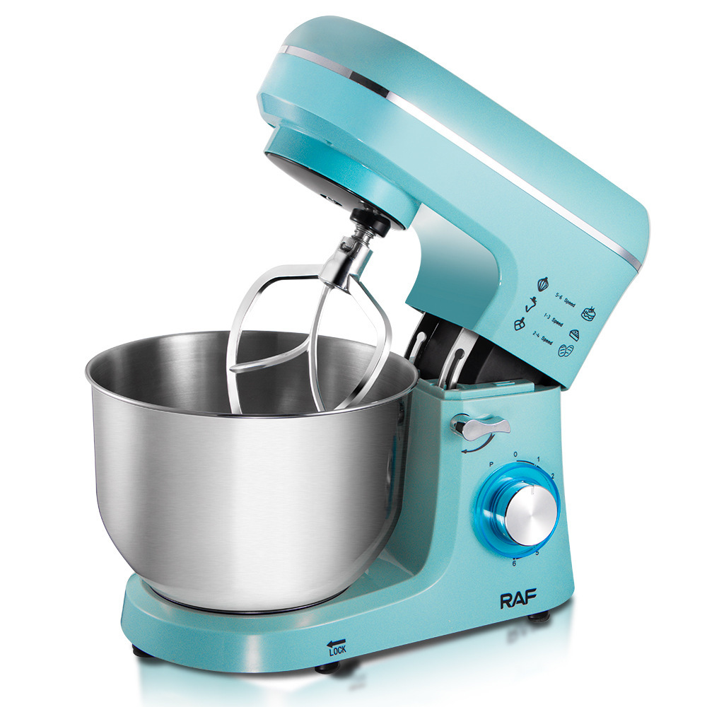 5.5L Tabletop Food Processor Multi-functional Automatic Dough Machine Kneading Mixing Milk Foam Egg Beater Blender