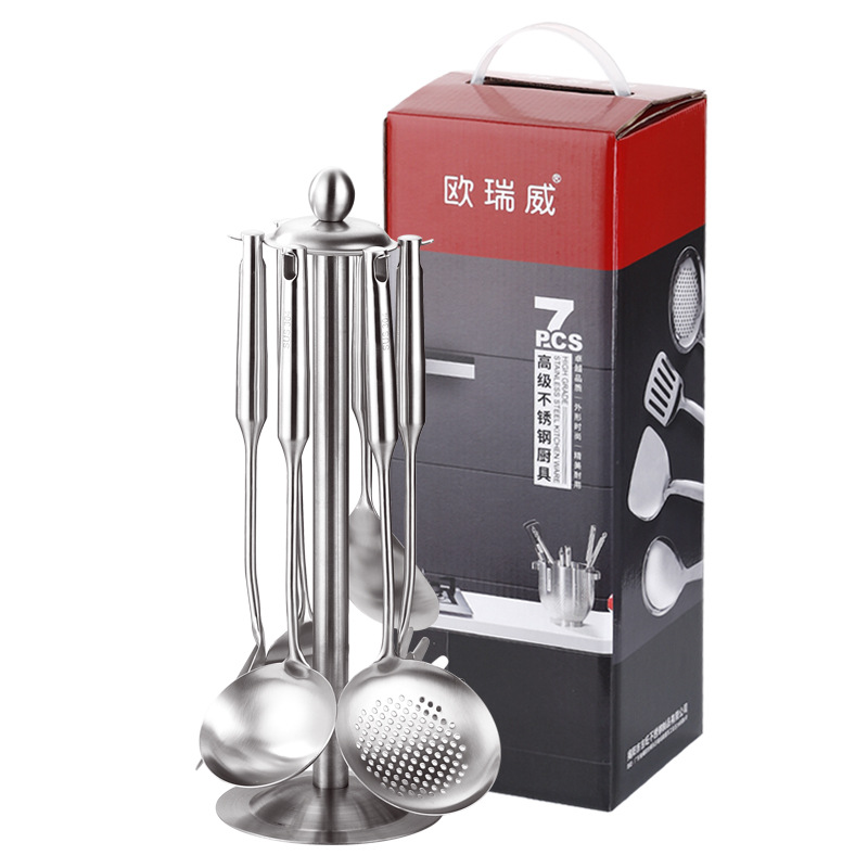 Spatula, 304 stainless steel spoon, soup spoon, rice spoon, spatula, kitchenware set, full set, home kitchen, kitchen