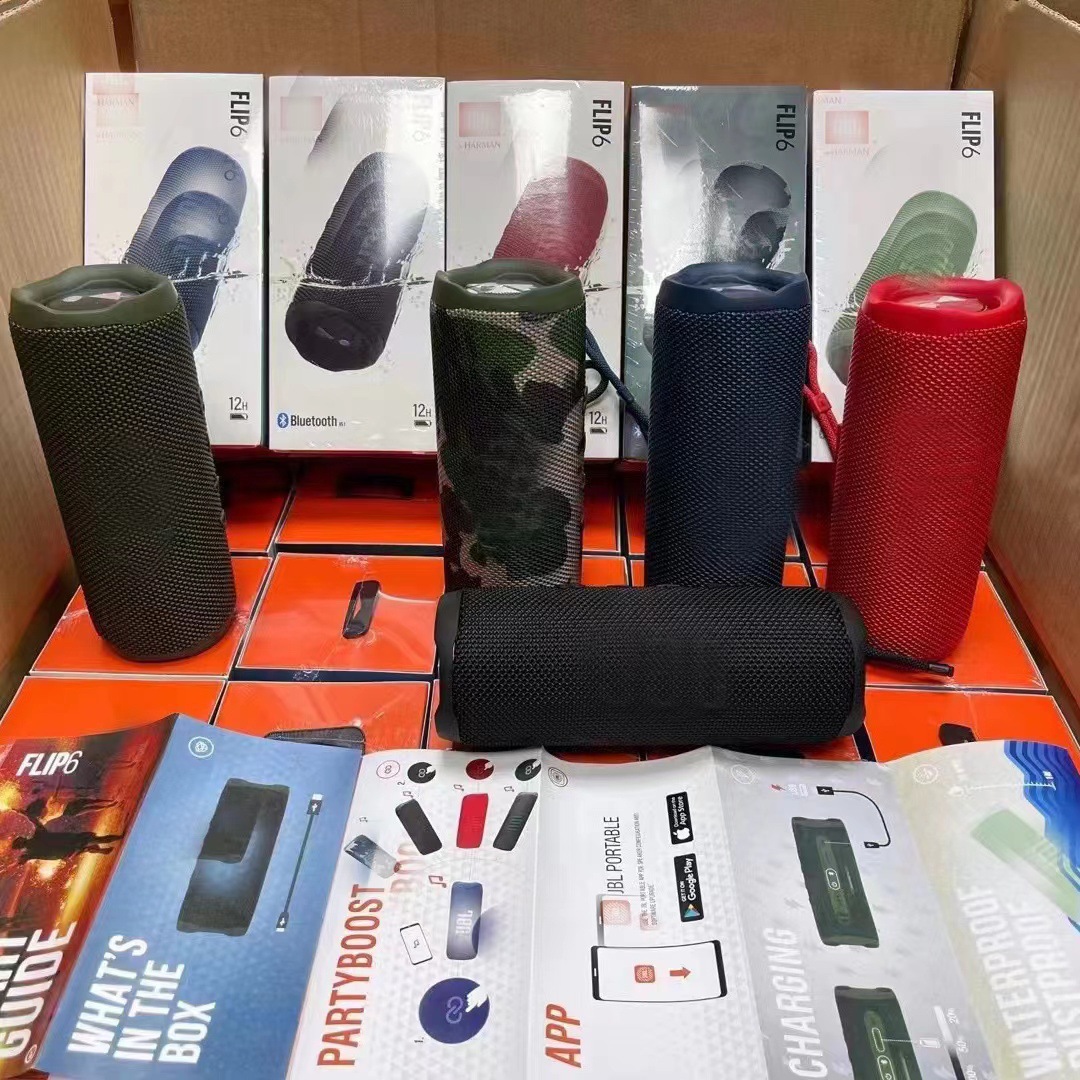 Top FLIP6 Kaleidoscope 6th Gen Wireless Bluetooth Speaker Fabric Mesh Subwoofer Outdoor Card TWS Audio