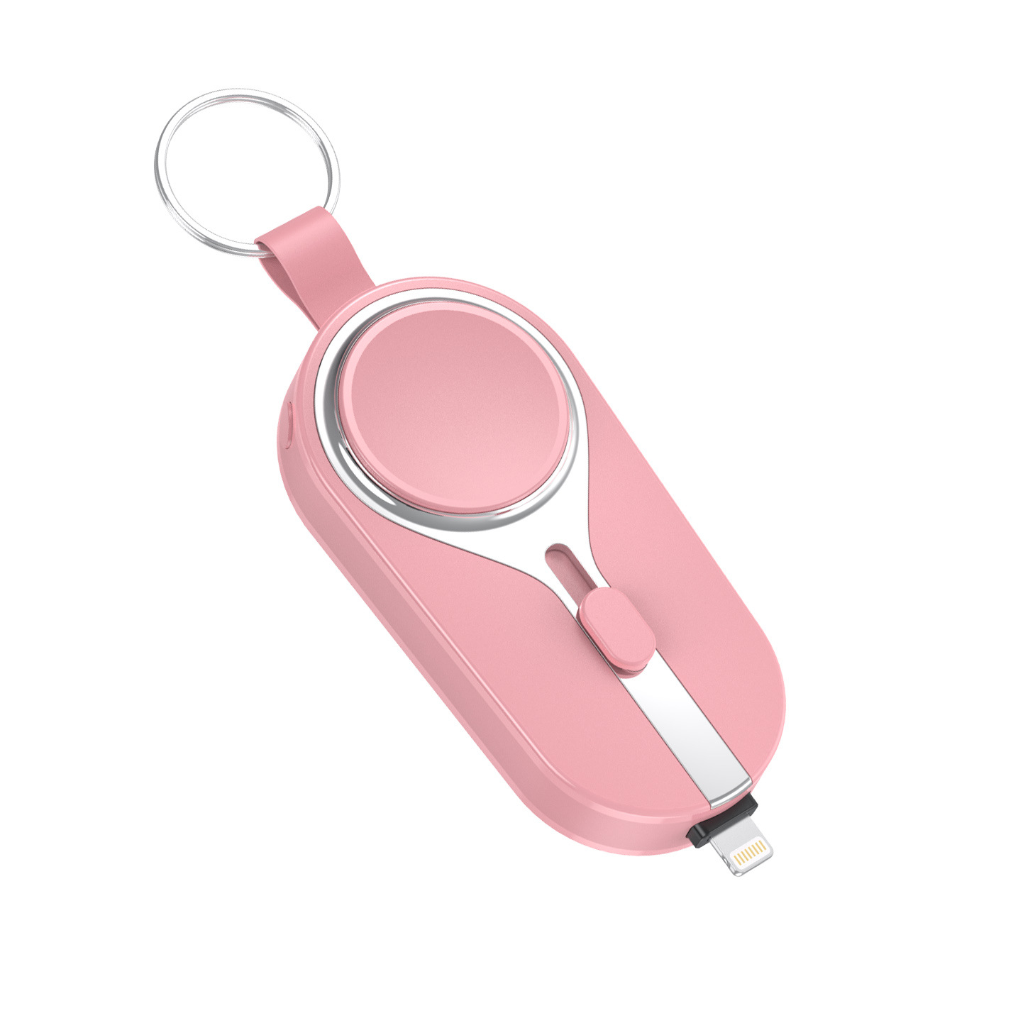 New mini keychain emergency power bank four-in-one retractable connector wireless charging for iWatch watch MINI