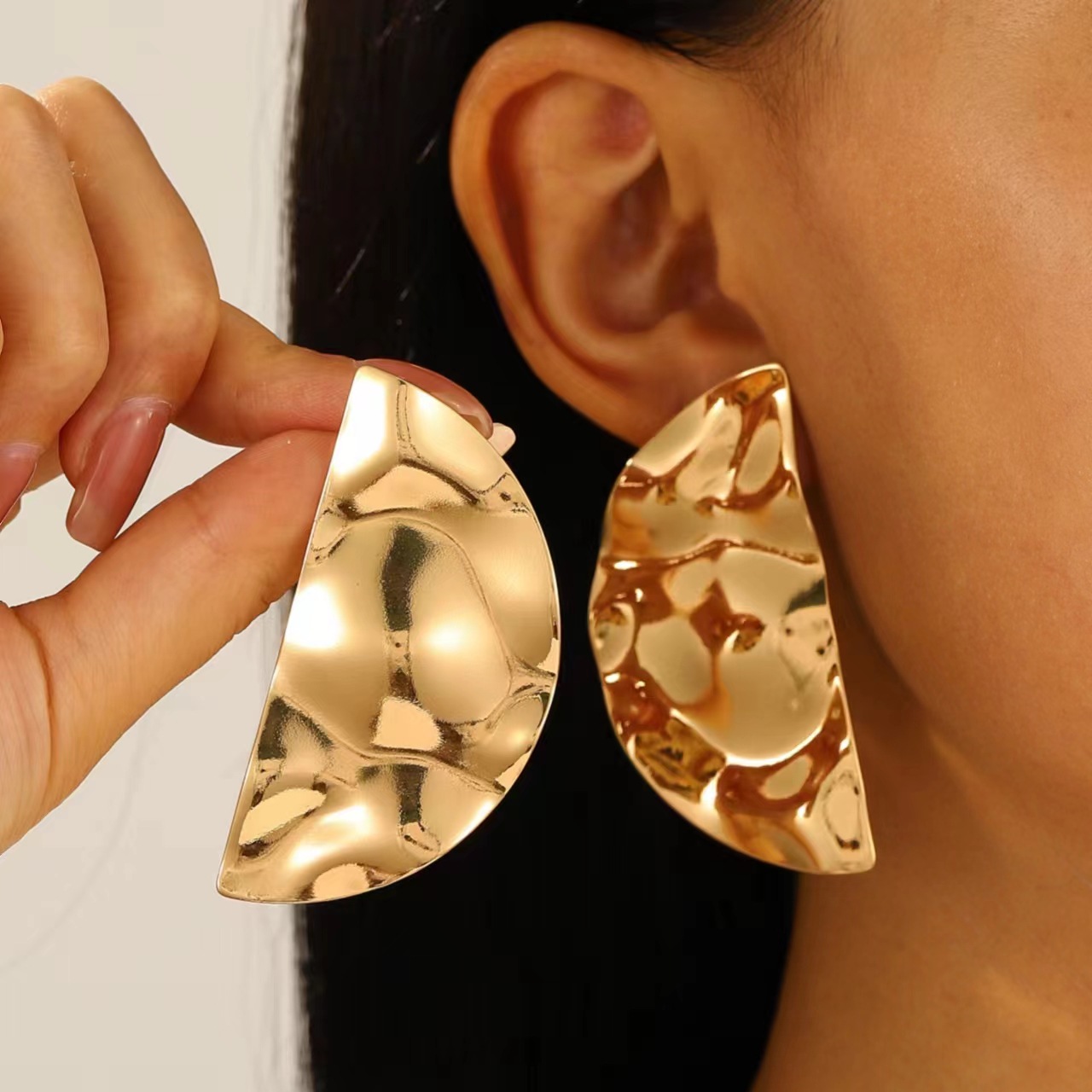 Earrings Smooth Surface Ear Stud Ear Cuff Simple Earrings