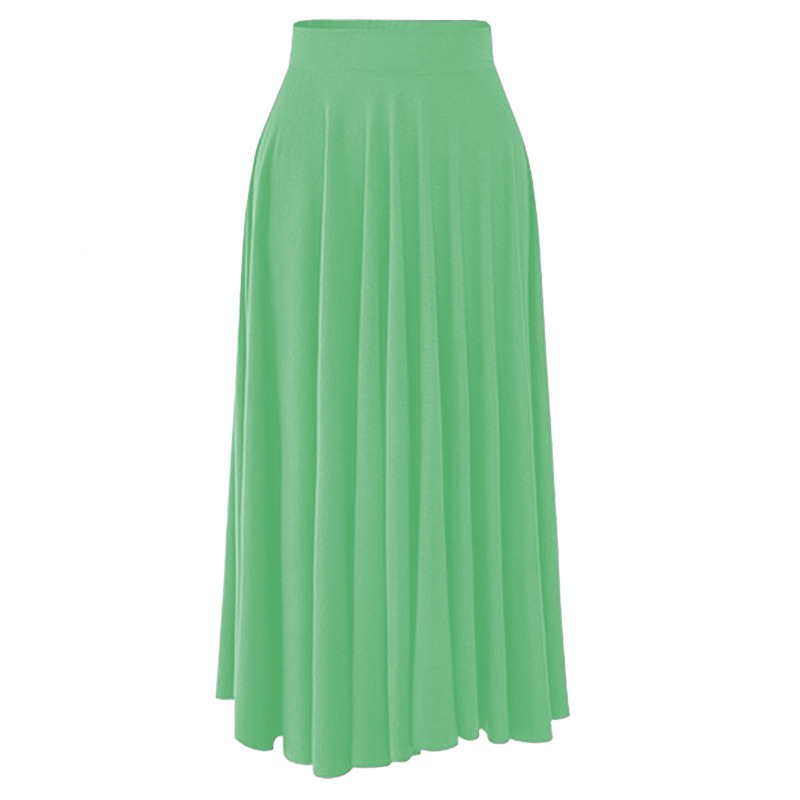 Summer new modal loose plus size skirt 200 jin fat mm mid-length large swing skirt high waist pleated umbrella skirt