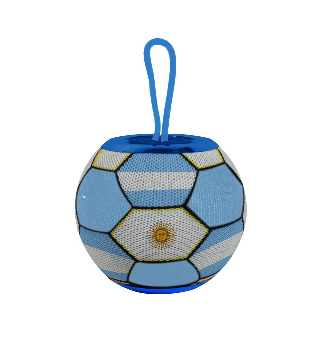 World Cup Fabric Round Gift Portable Desktop RGB Lighting Outdoor Subwoofer Bluetooth Speaker