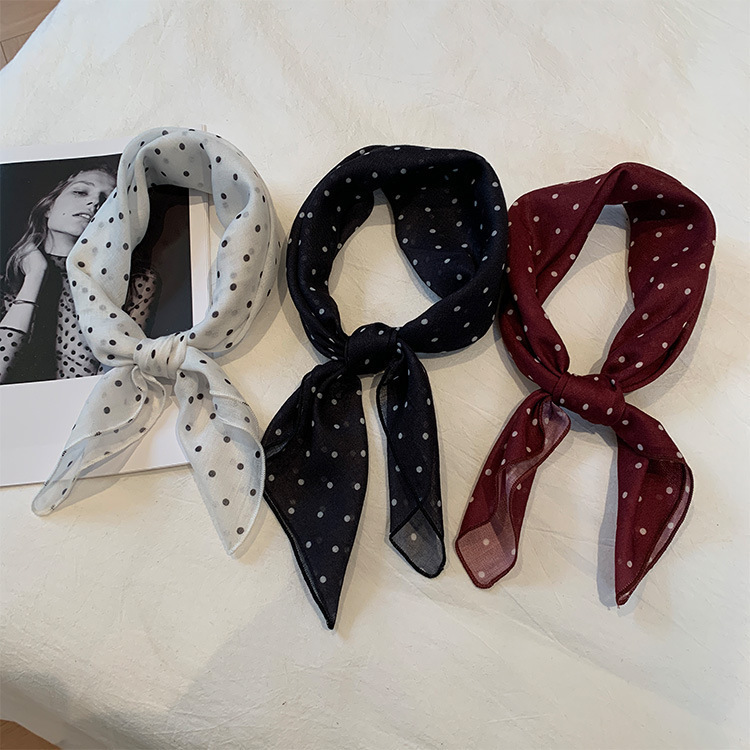 58cm cotton-linen small square scarf, fresh and breathable women's soft decorative small scarf, spring and summer scarf for women