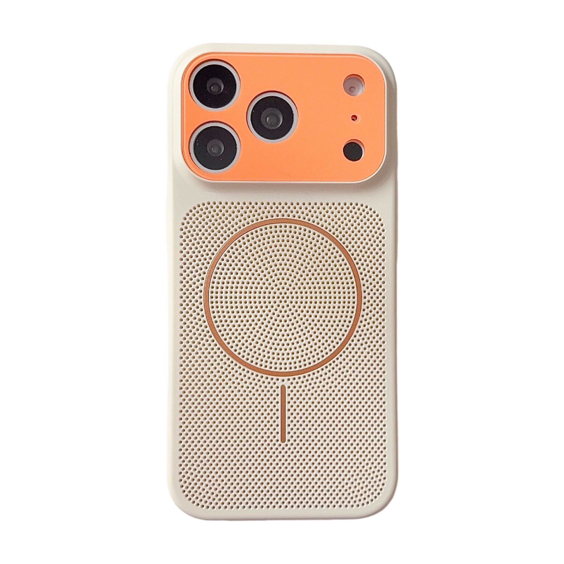 Color-contrast instant heat dissipation phone case for Apple iPhone 17 Pro Max, wireless magnetic charging protective case for iPhone 16