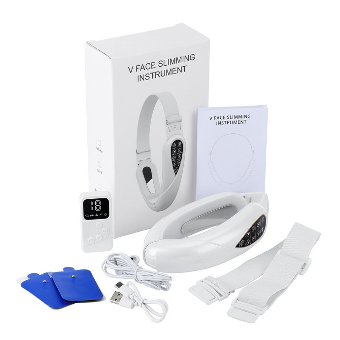 Smart Vibration Massage V Face Device Nasolabial Folds EMS Microcurrent Massage Chin Facial Beauty
