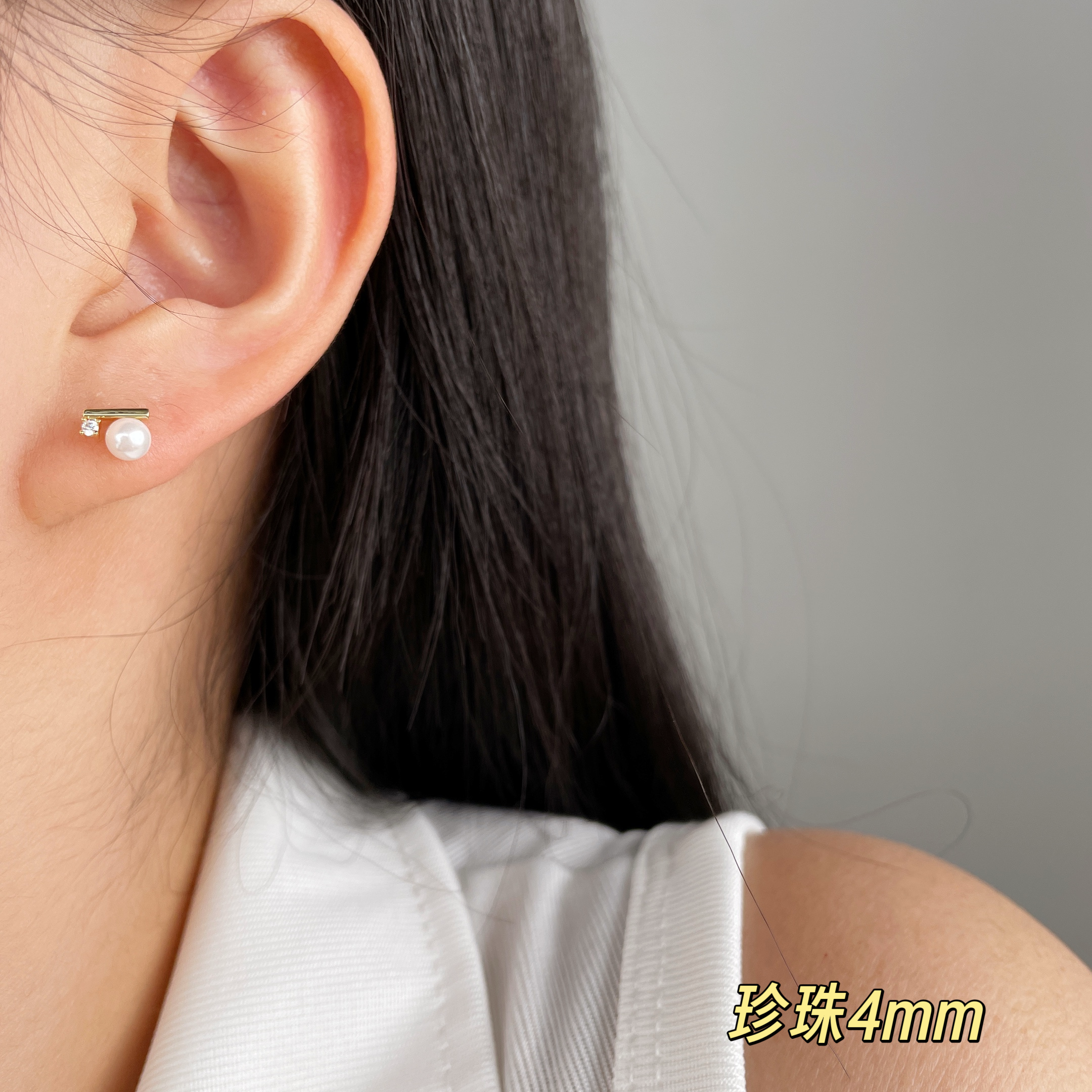 Oubiyabi Silver Needle New Earrings Delicate Sweet Ear Stud Ear Accessories 15872