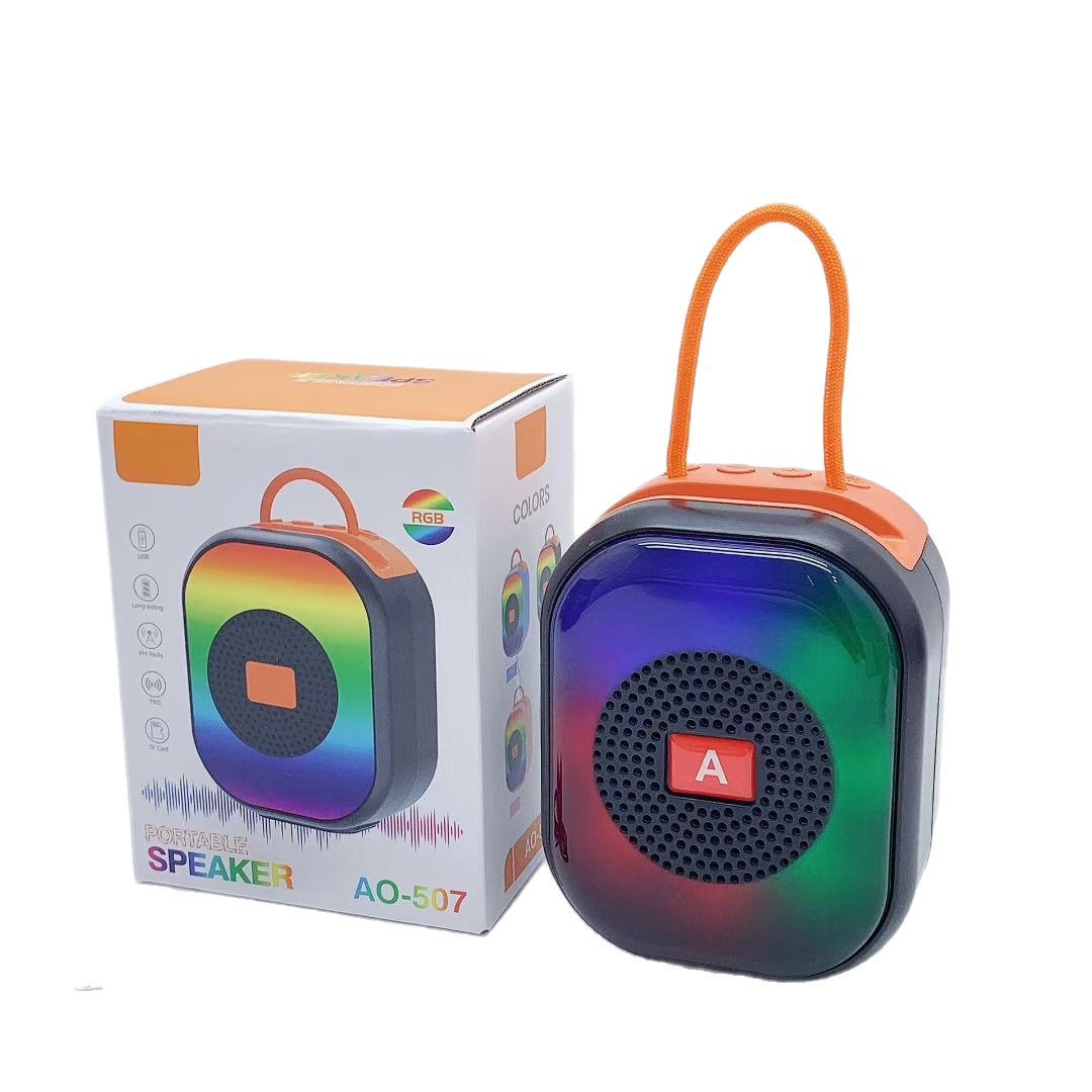 AO-507 Wireless Bluetooth Speaker Portable Outdoor Mini TWS Subwoofer RGB Light Small Speaker