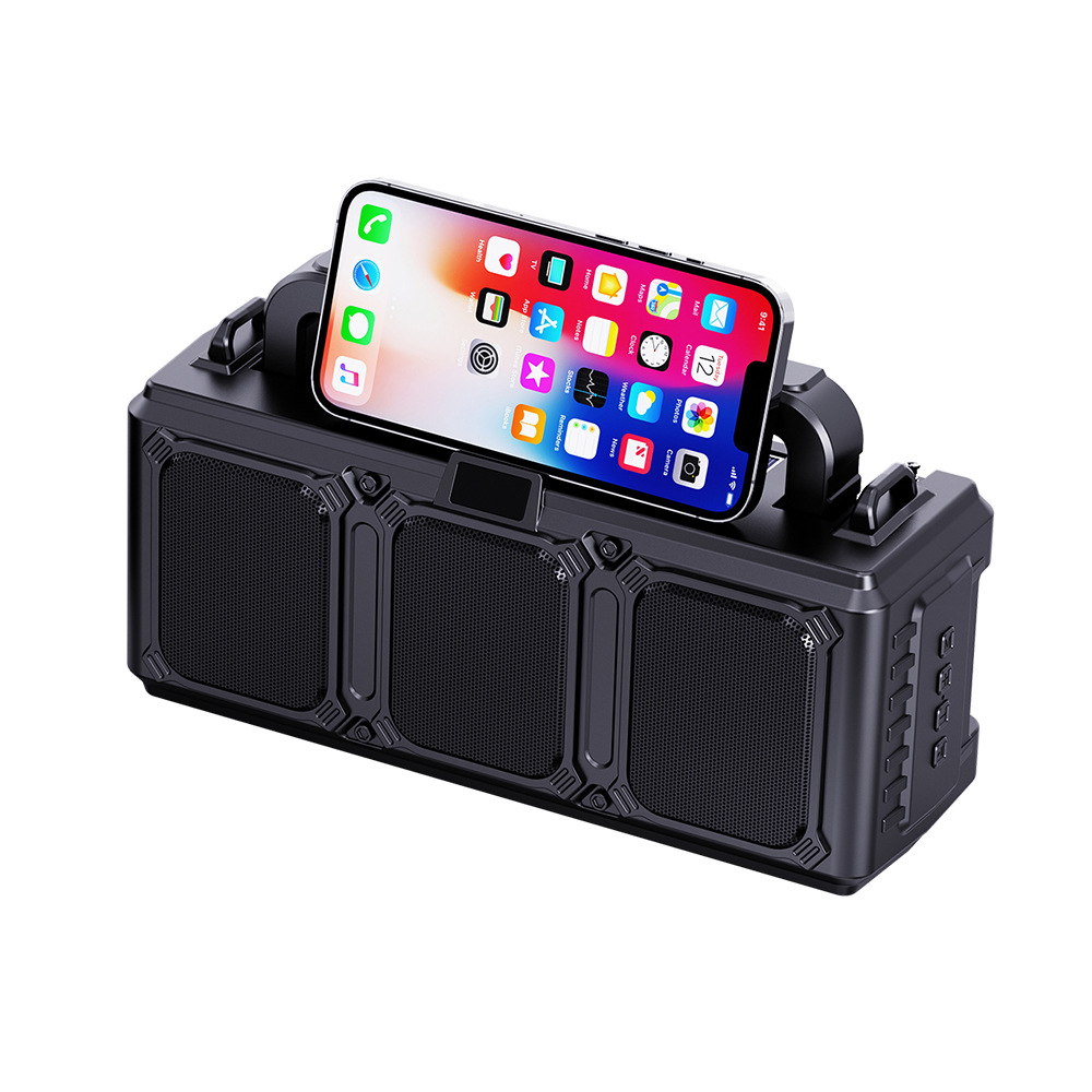 Flashlight Bluetooth Speaker Outdoor Dual Solar Radio Wireless Card Portable Small Speaker Square Dance