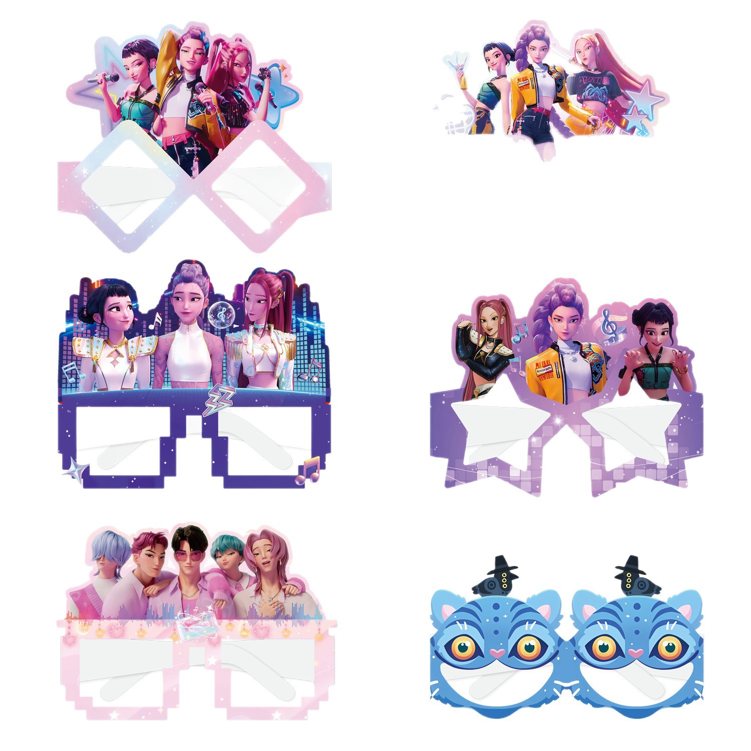 Witch Hunters Birthday Party Paper Glasses Paper Mask Photo Prop Dress Up Peripheral Party Decoration Supplies