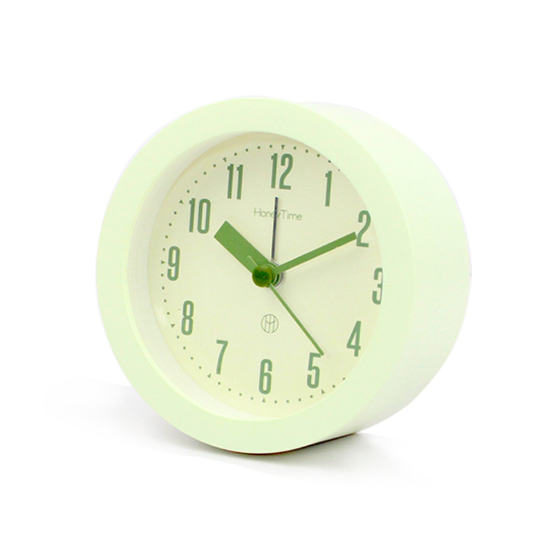 Nordic round digital alarm clock children student gift home decoration silent sweep second night light clock table