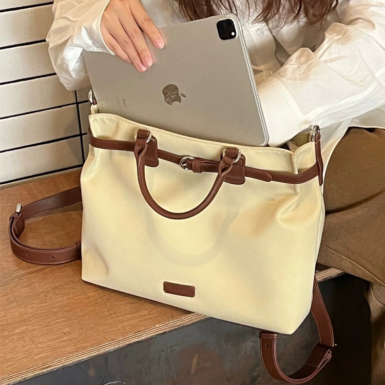 Dual-Use Large Capacity Student Backpack for Women 2026 New Handheld Laptop Bag Commute Single Shoulder Crossbody Tote Bag