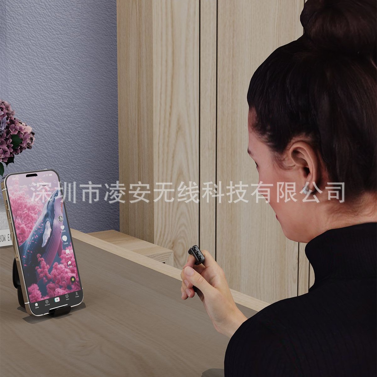 TikTok phone Bluetooth APP short video remote control smart ring ring type