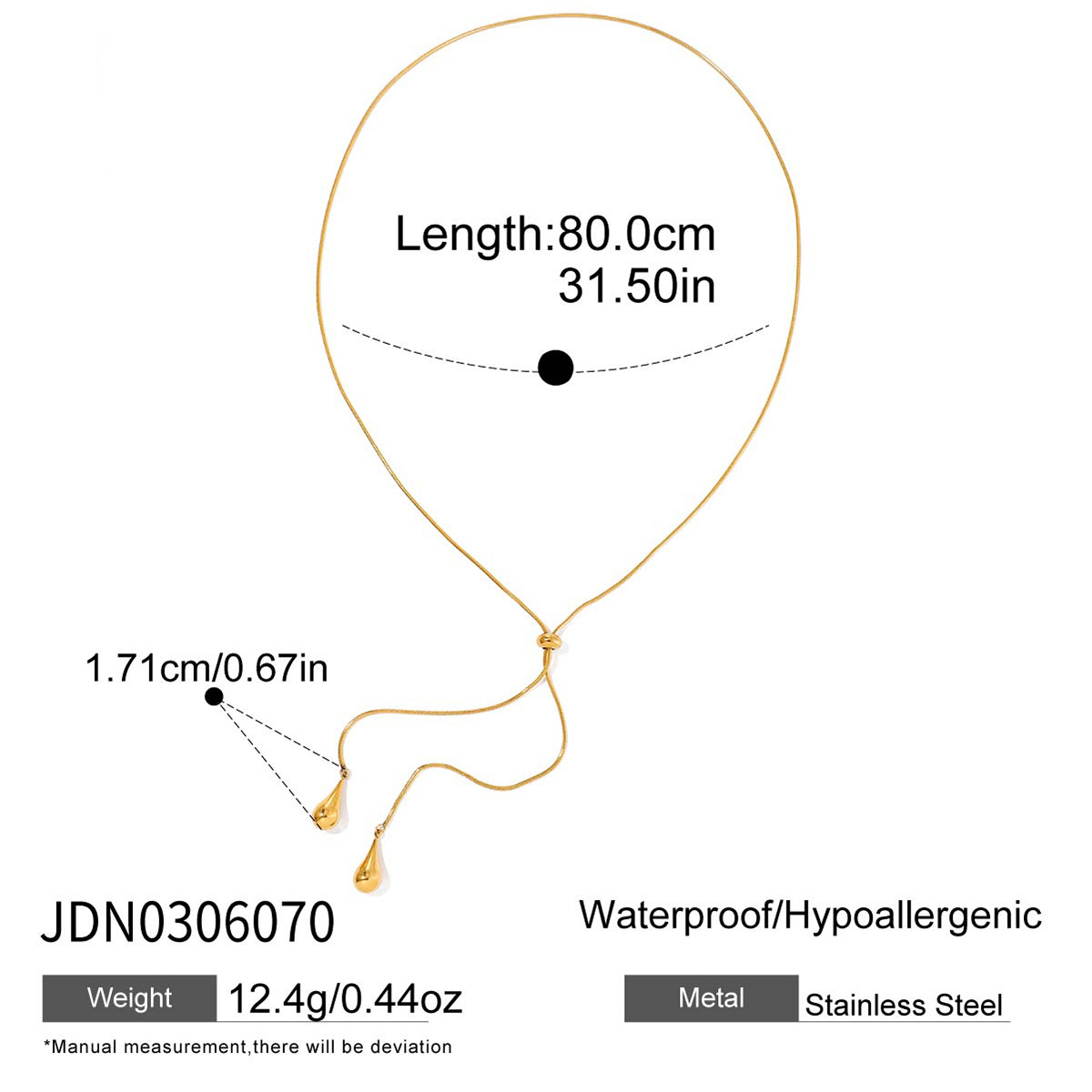 Jieding titanium steel long necklace y-chain sweater chain stainless steel accessories niche