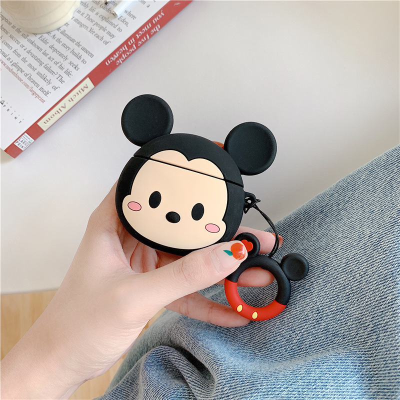 AirPods protective case with 3D shark, cute cartoon silicone soft case for Apple wireless Bluetooth earphones