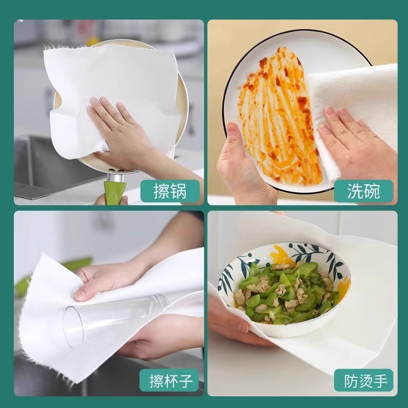 Bamboo fiber weekly disposable cloth, kitchen antibacterial lazy dishcloth, water-absorbing, thickened, enlarged dish towel