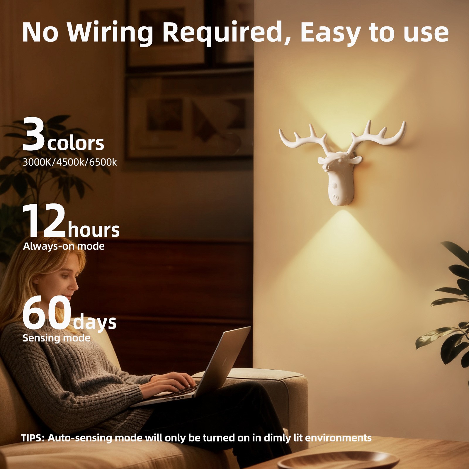New Product LED Touch Atmosphere Night Light Charging Magnetic No Wiring Human Body Induction Wall Light