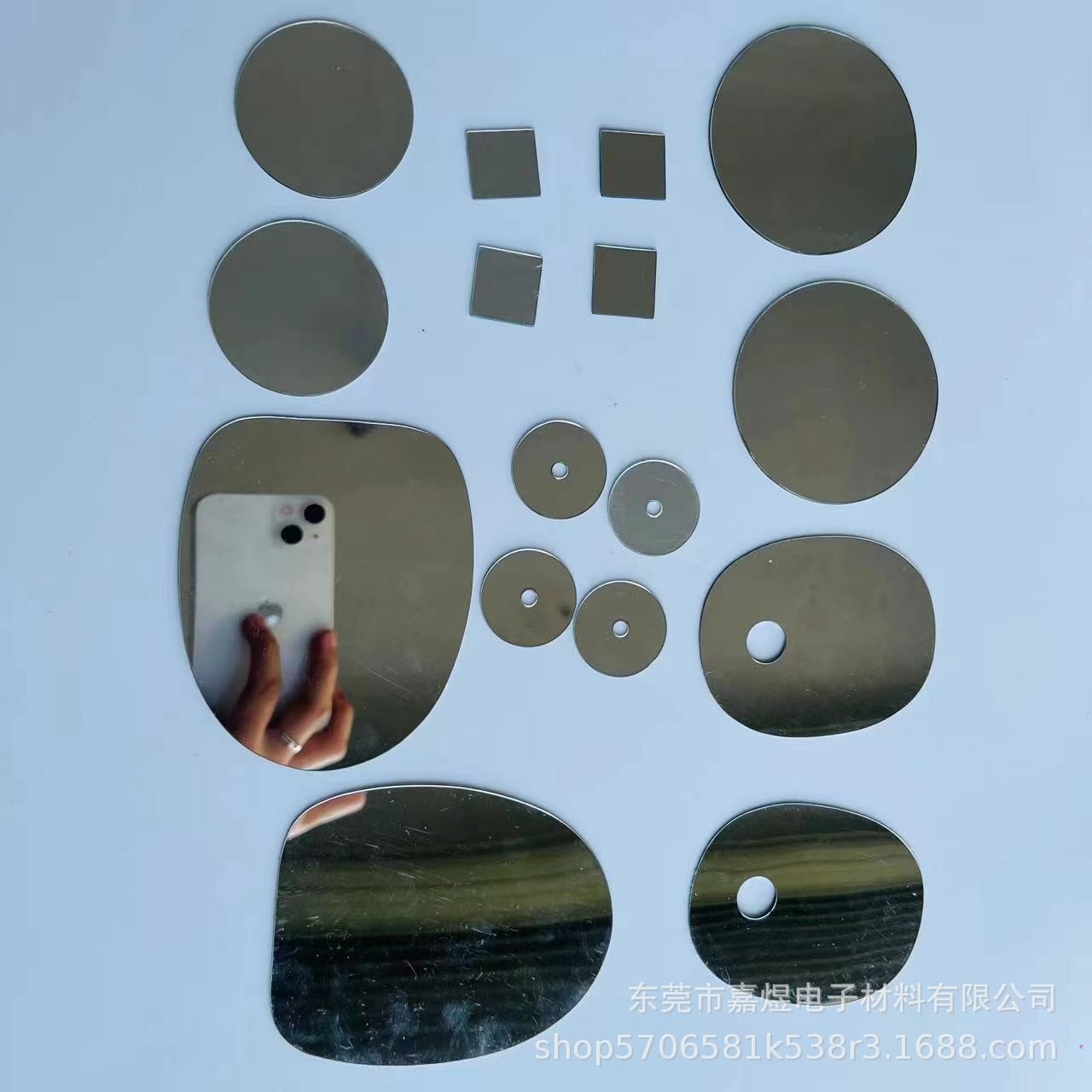 Acrylic electroplated lens PETG toy plastic lens small mirror semi-transparent lens with adhesive PC anti-fog lens