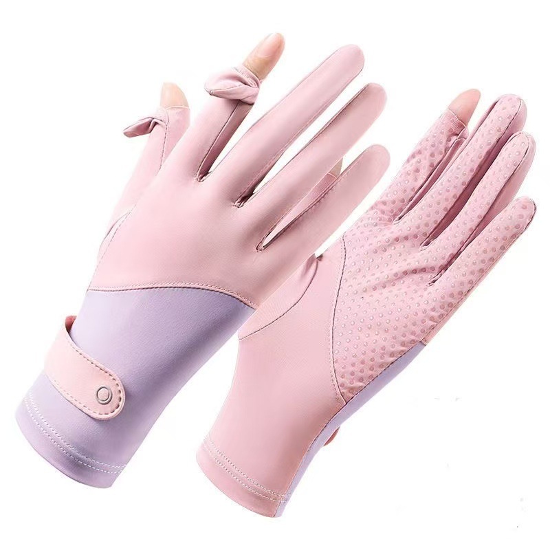 Women's Hiking Gloves for Outdoor Climbing, Sun Protection, Ice Silk, Cycling, Fitness, Non-Slip, Wear-Resistant